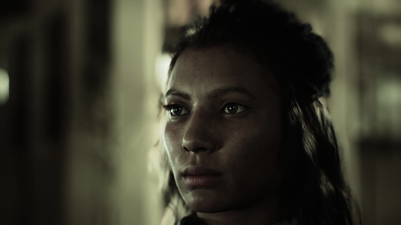 retrato de una hermosa mujer de mediana edad con cabello moreno