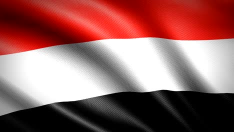 yemen flag. seamless looping animation. 4k high definition video