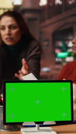 vertical video actors team rehearsing together in a library next to isolated copy space