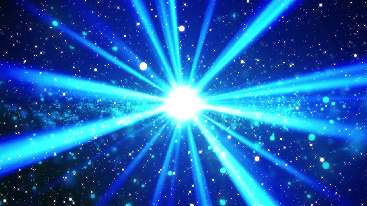 중앙에서 방사하는 레이저, 폭발하는 빛의 선의 이미지, 왜곡 및 시간 점프 배경 자료.