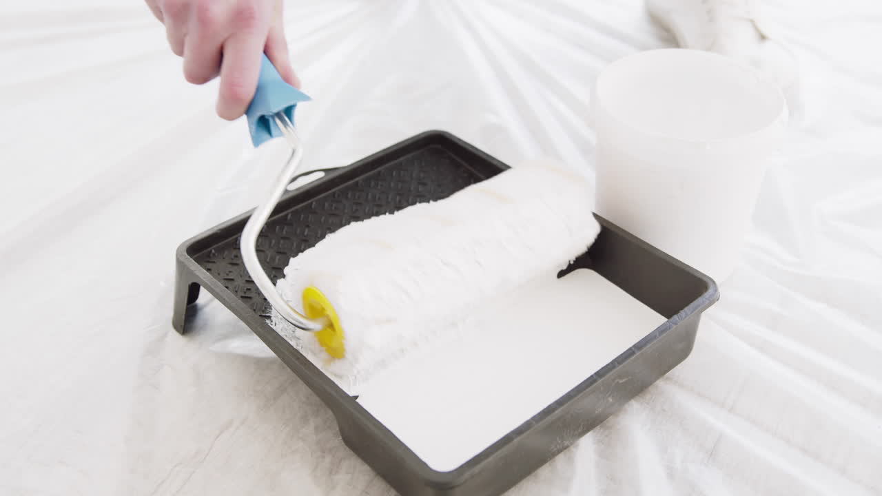 페인트 롤러로 그림을 그리는 방