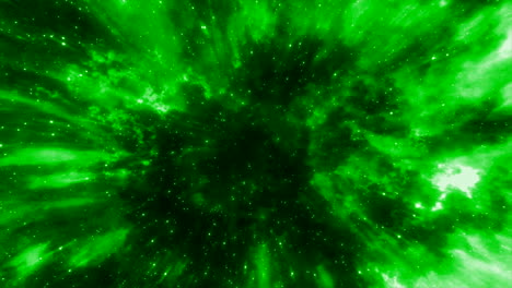 green nebula in space