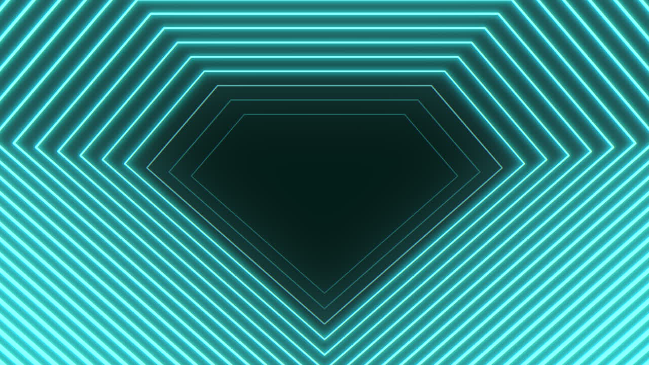 Neon green diamond shape and lines