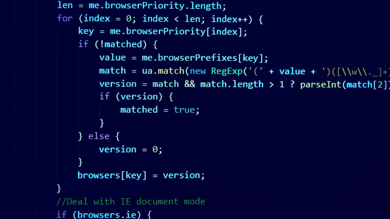 el código de programación está apareciendo en la pantalla
