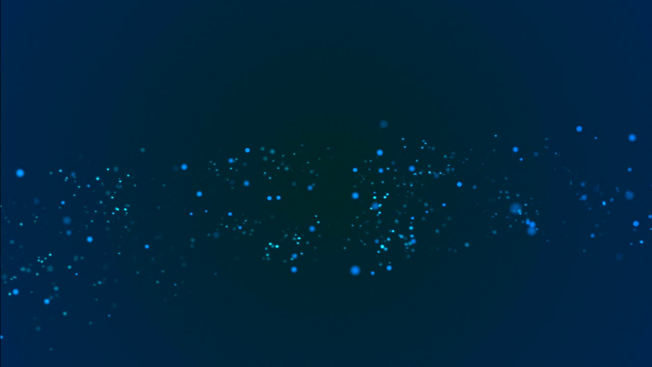 partículas azules - vídeo en 4k