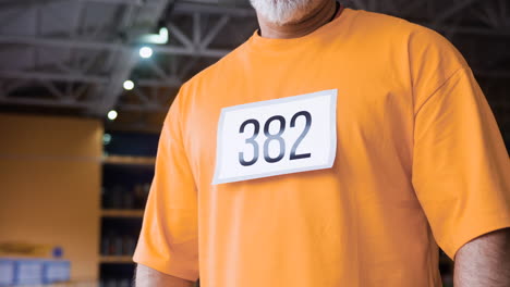 senior man in a running track