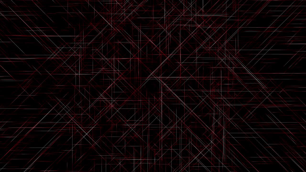 Abstract square background red line glow animation moving slow on black background. 4K art concept.