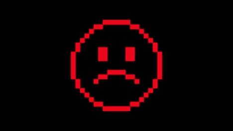 icono de emoción de la tristeza del arte de píxeles. canal alfa