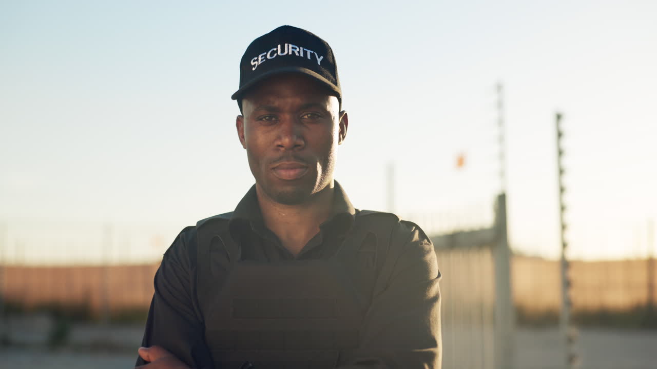 retrato del guardia de seguridad