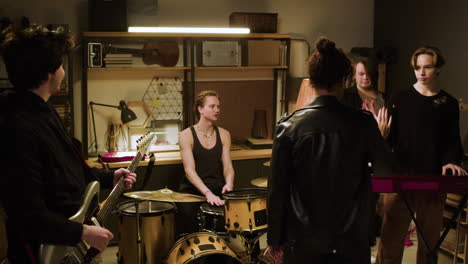 musicians playing the music in a studio