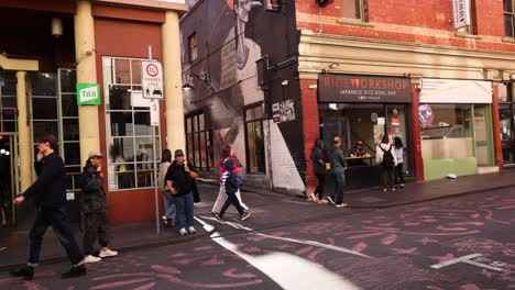 people walking in chinatown, melbourne