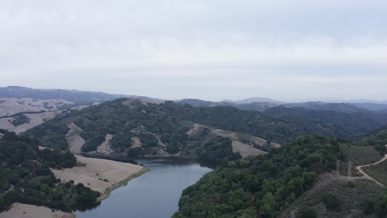 tranquilo paso lento sobre el rio y los arboles del bosque