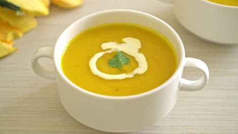 pumpkin-soup-in-white-bowl---Vegetarian-and-vegan-food-style