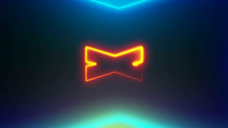 many neon x shapes in space, abstract computer generated backdrop, 3d rendering