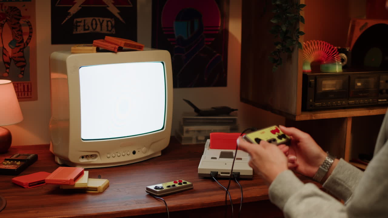 Sessione di gioco retro