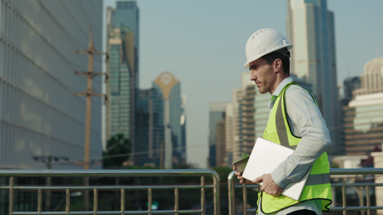 Engineer Walking in the City