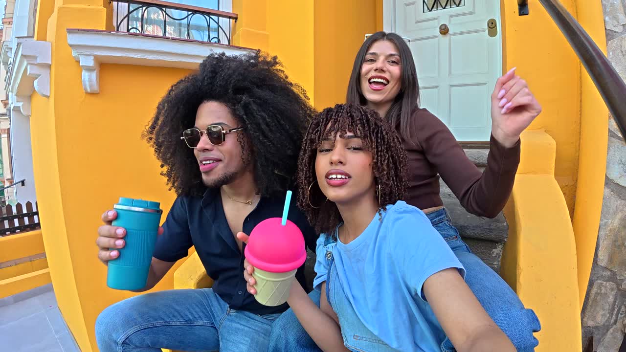 Three Friends Posing for a Photo