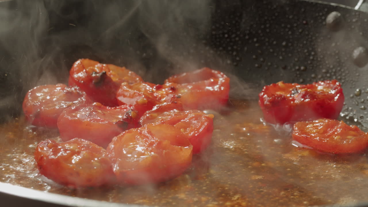 Cooking Tomatoes in a Pan