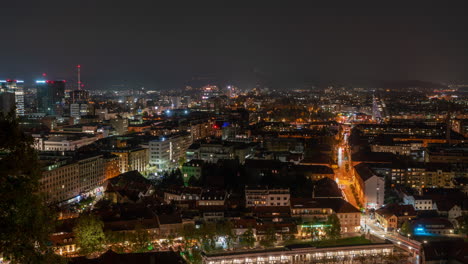 el horizonte de ljubljana: el anochecer de otoño