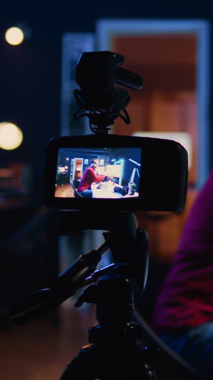 Vertical video Professional photo editor filming picture adjusting tutorial for beginners