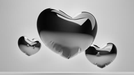 dark balloon hearts
