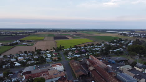 bundaberg town, sunset drone 4k