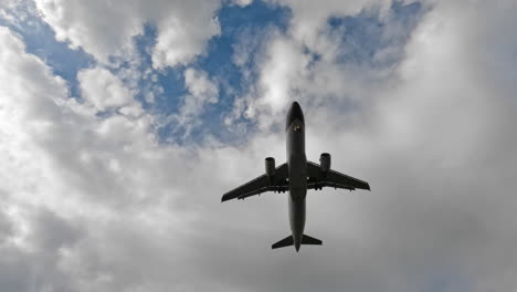 passenger airplane is landing