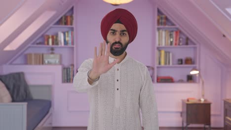 Sikh-Indianer,-Der-Jemanden-Anhält