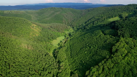 hermoso paisaje de drones de colinas húngaras