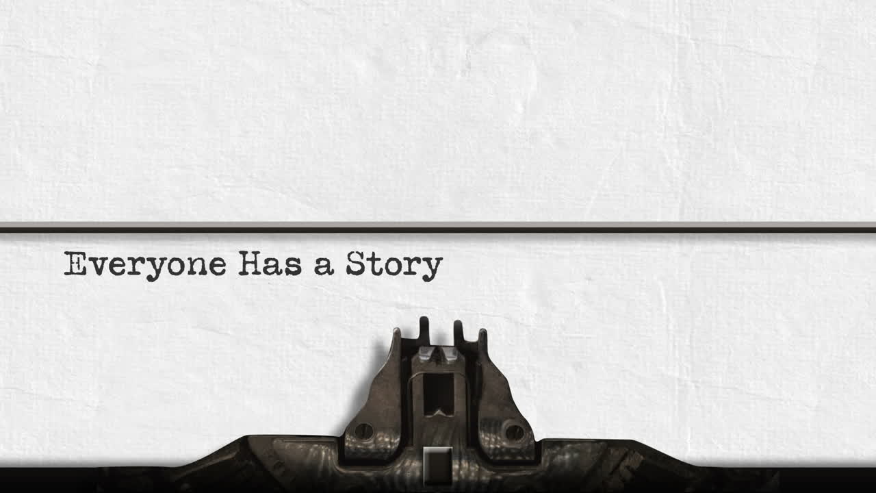 con una máquina de escribir