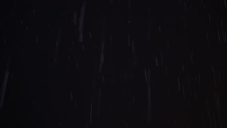 night shot of real rain and snow