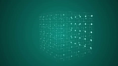 animation of shapes of light spots on green background