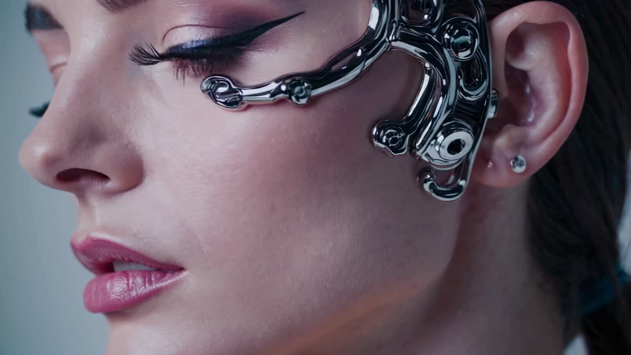 Ritratto di una donna cyberpunk