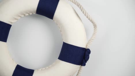 closeup life buoy rescue ring rotating