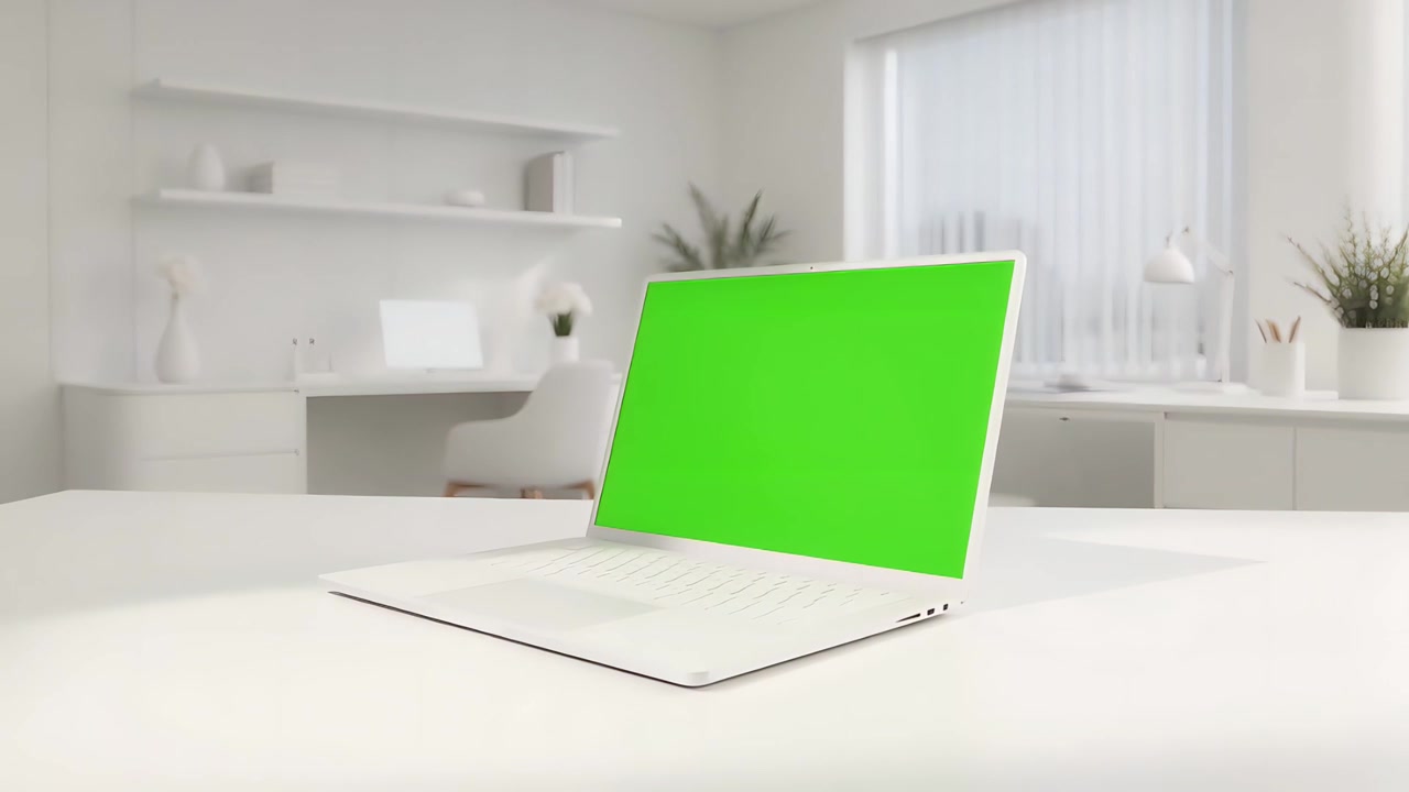 Video Mockup Schermo Verde Laptop 4K