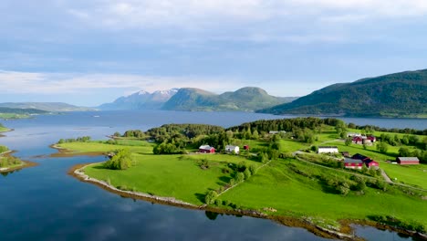 aerial footage beautiful nature norway.