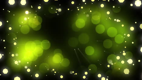animación de luces de hadas de navidad parpadeando sobre un fondo negro