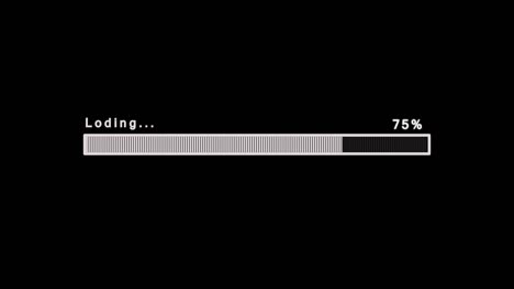 la barra de carga de la pantalla el progreso de la animación de carga de transferencia descarga 0-100%