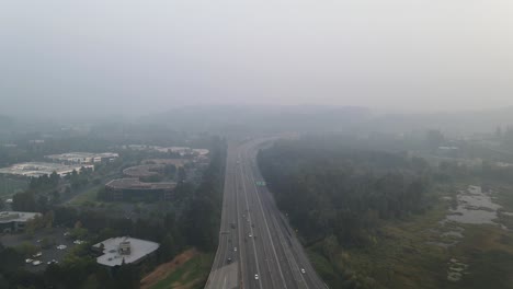 Incendio-En-La-Ciudad-De-Bellevue,-Seattle.