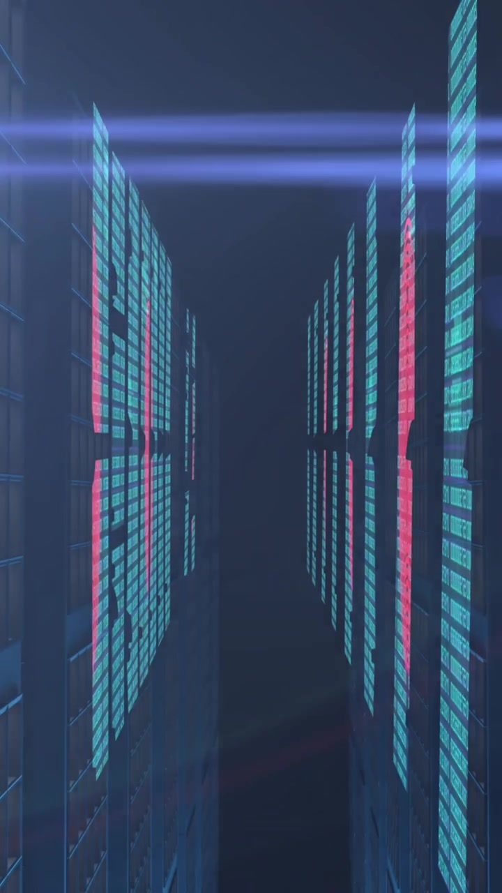 Animation of data processing over computer servers