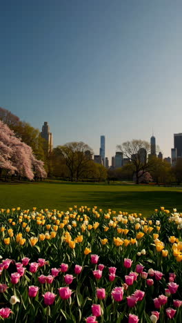 springtime in central park, nyc