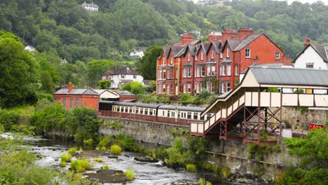 charming buildings by a flowing river