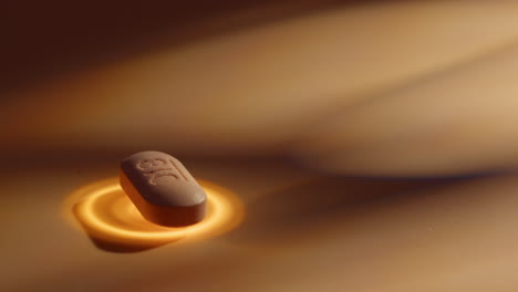 close-up of a pill