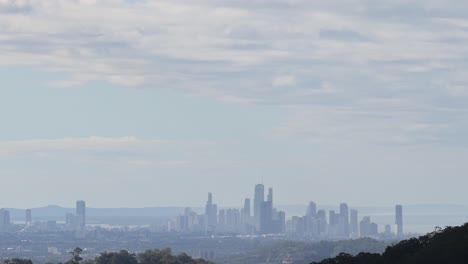 clear day view of a sprawling urban skyline