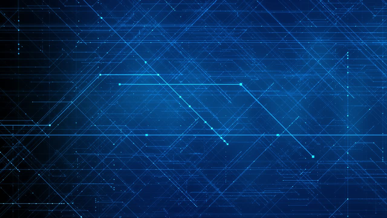 Futuristic Geometric Connections: Hi-Tech Data Flow with Connected Dots and lines