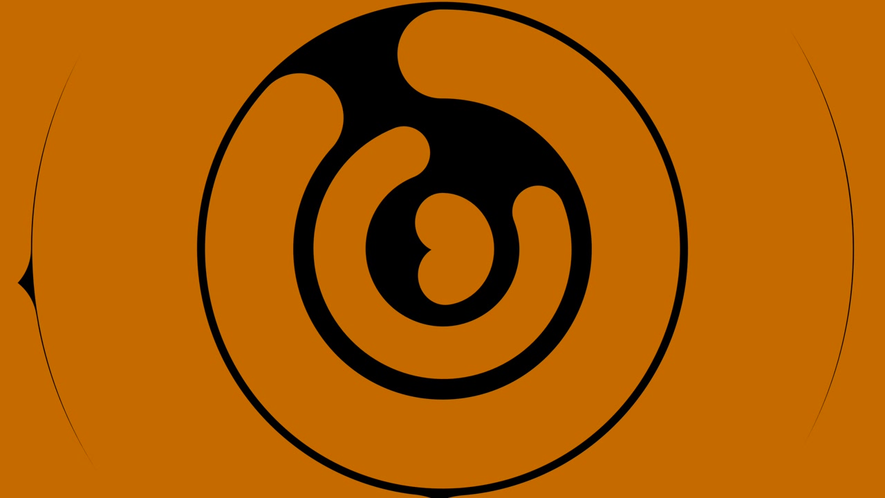 orange Graphic Transition on black background