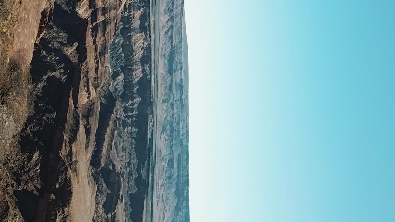 아프리카 나미비아 의 물고기 강 협곡 에 공중 에서 수직 으로  ⁇