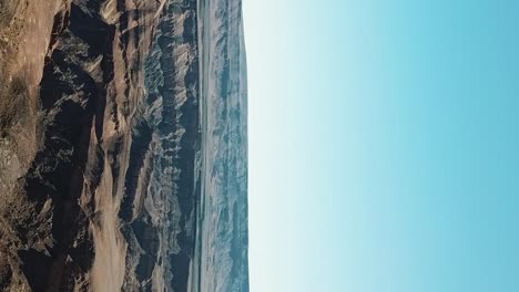 Aerial-Vertical-Shot-Fish-River-Canyon-in-Namibia,-Africa