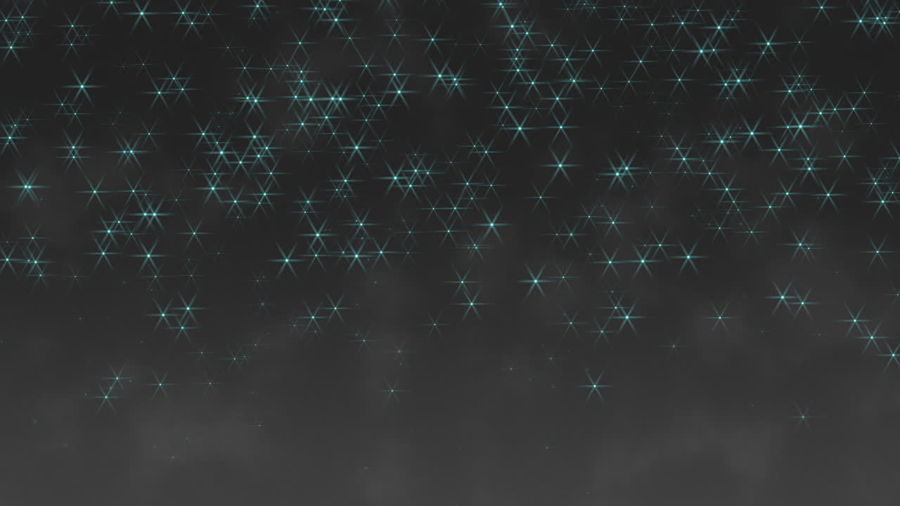 brillos azules voladores y estrellas en el cielo nocturno