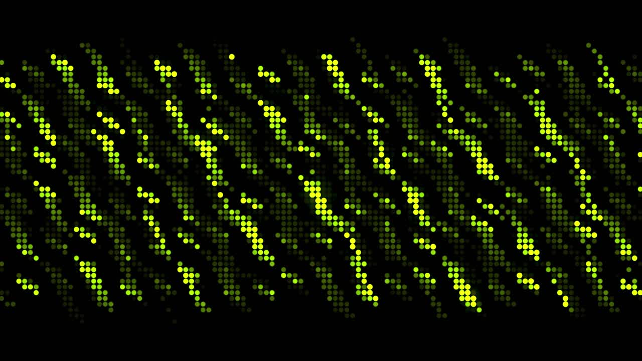 Abstract Green Dot Pattern on Black Background